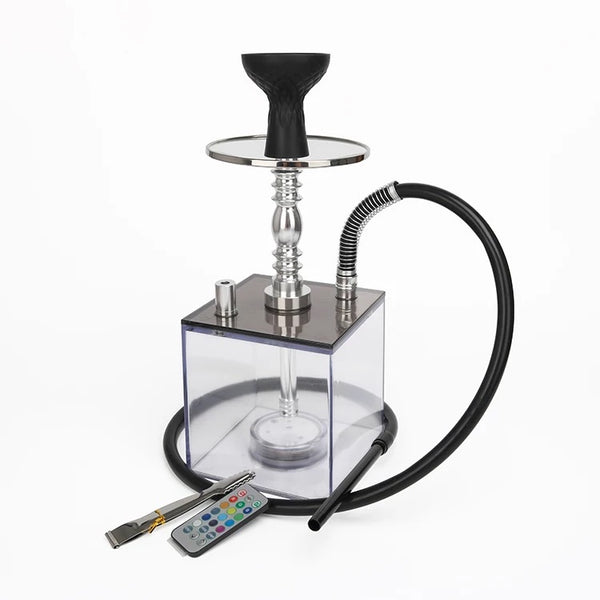 Acrylic hookah set with LED lights